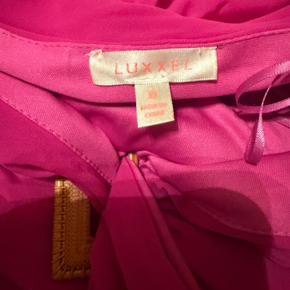 Luxxel Fuchsia Long Sleeve Maxi Dress - image 3